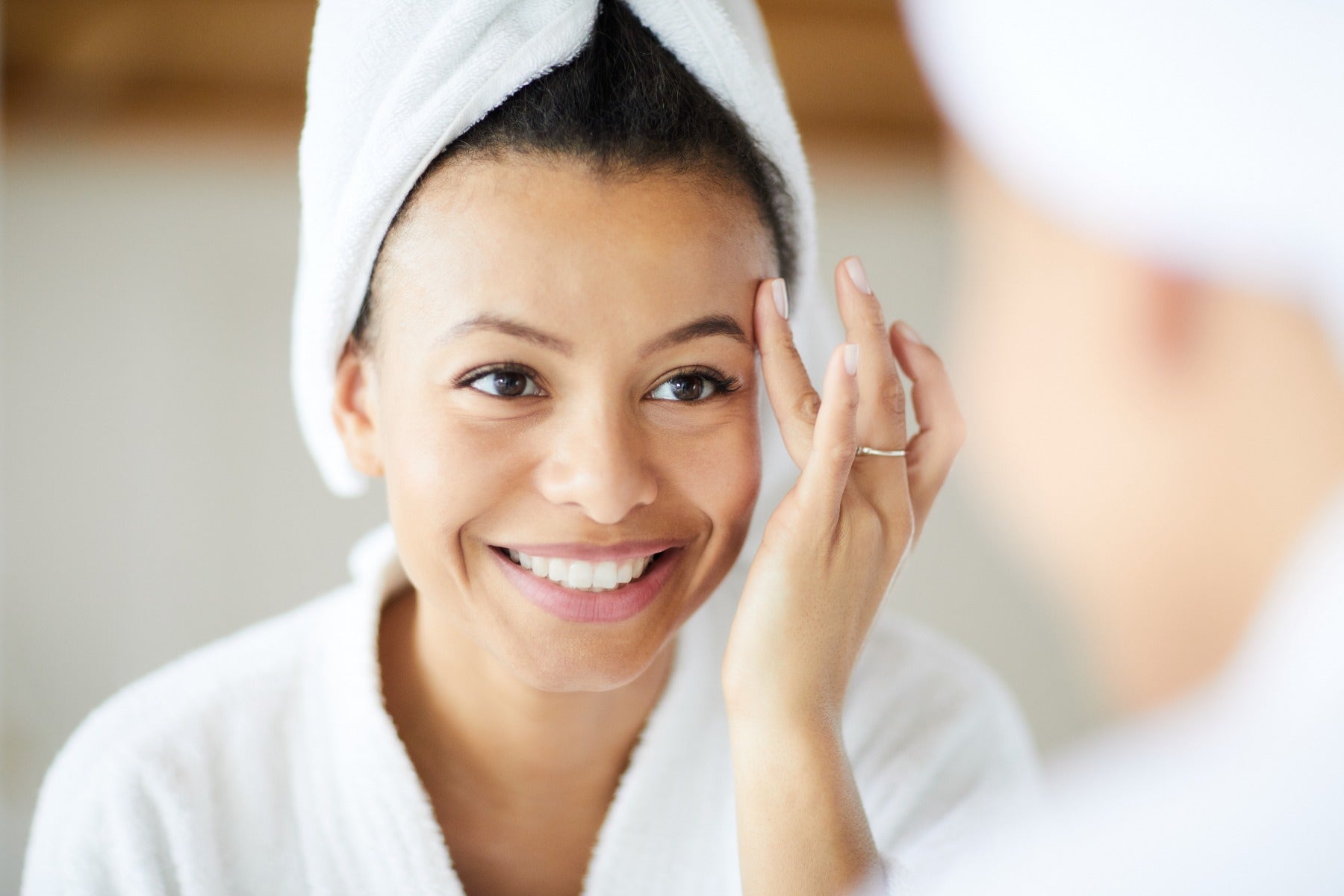 woman with clear skin