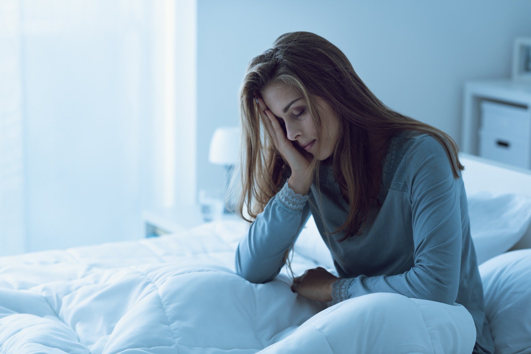 woman looking stressed